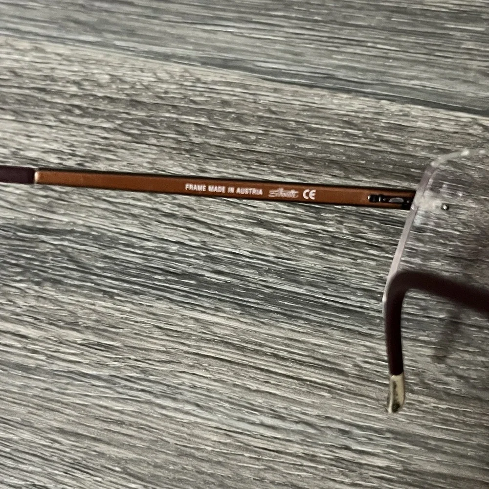 Silhouette Rimless Titanium SPX Frames 7642 40 6055 Brown Burgundy 17x135